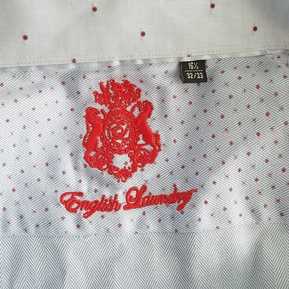 English Laundry Blue Dress Shirt 16 1/2, 32/33 - Picture 7 of 7